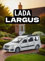 Машинка металлическая инерционная Технопарк LADA LARGUS 12 см, серебристая купить