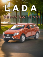 Машинка металлическая инерционная Технопарк LADA VESTA SW CROSS, 12 см, цвет - золотой купить
